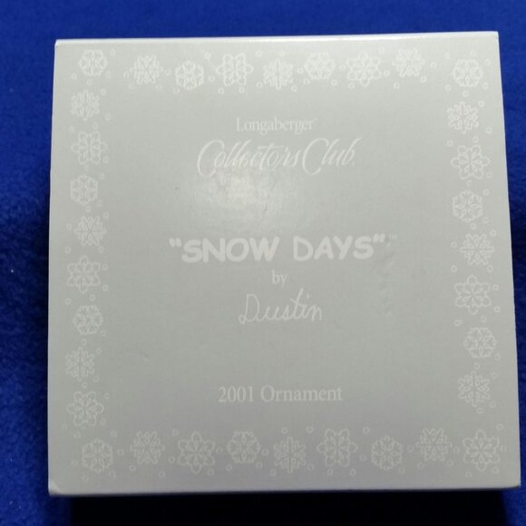 Longaberger Snow Days 2001 Dustin Snowflake Ornament Collector's Club In Box - Picture 9 of 10